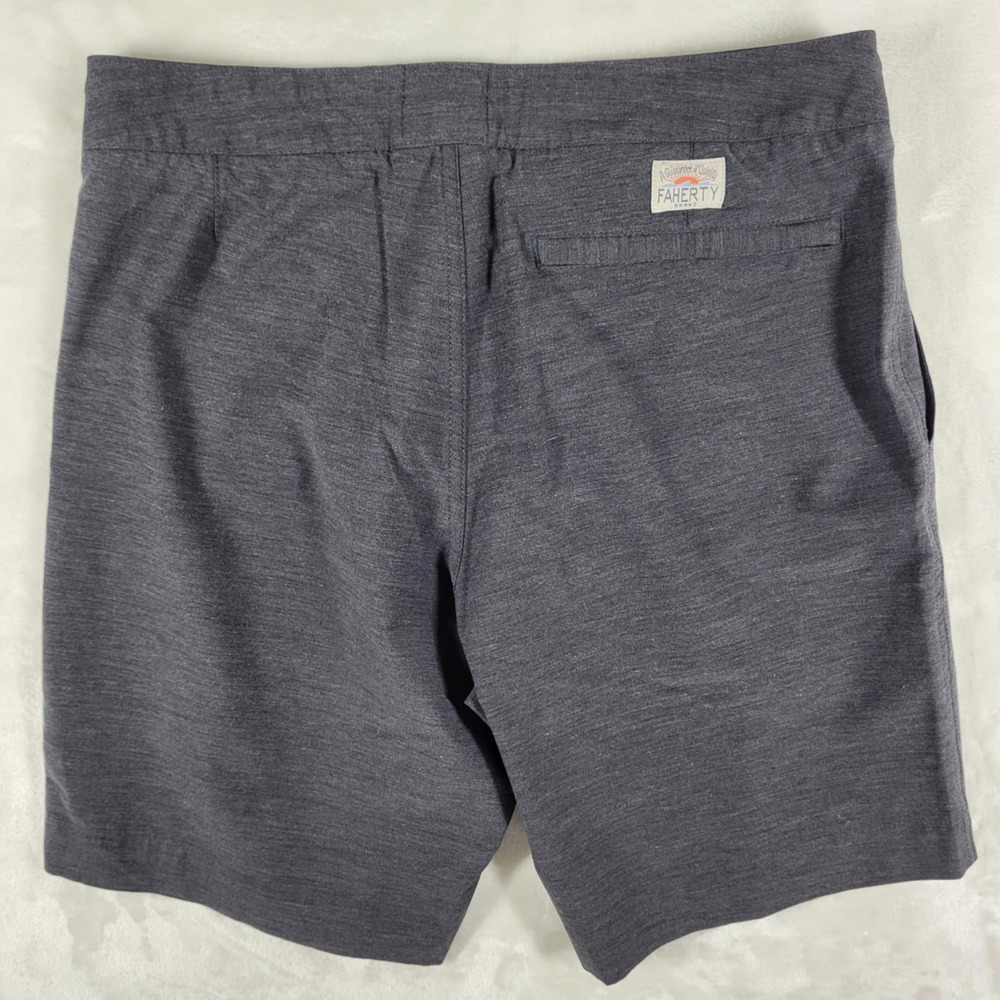 Faherty All Day Shorts Men's 30 Gray Performance Stretch Drawstring Casual - Picture 5 of 9